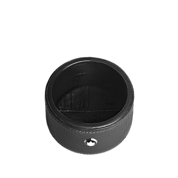Accessoire de bureauMontblancPlateau de bureau Montblanc rond petit format en cuir embossé croco