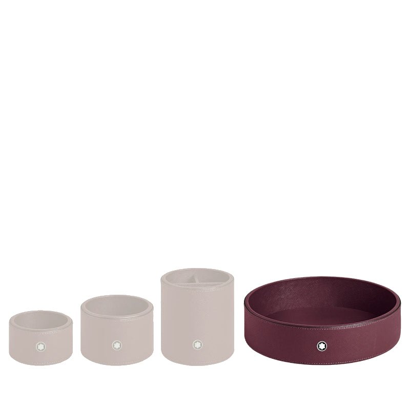 Accessoire de bureauMontblancPlateau de bureau rond en cuir cassis grand