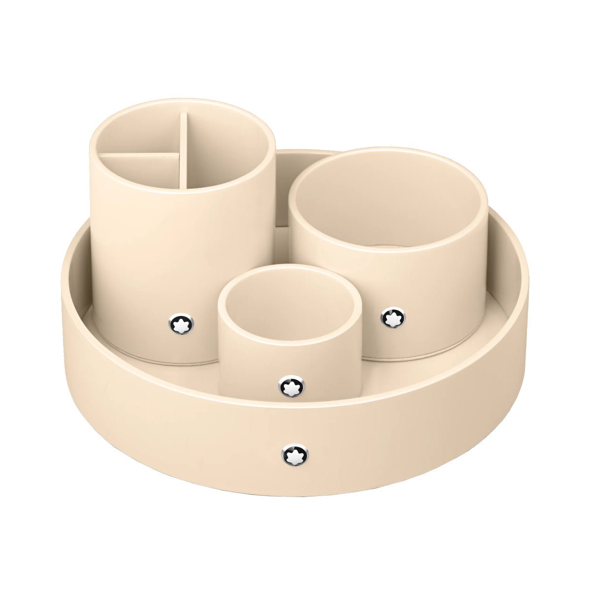 Accessoire de bureauMontblancPlateau de bureau rond laqué teinte ivoire Montblanc (moyen)