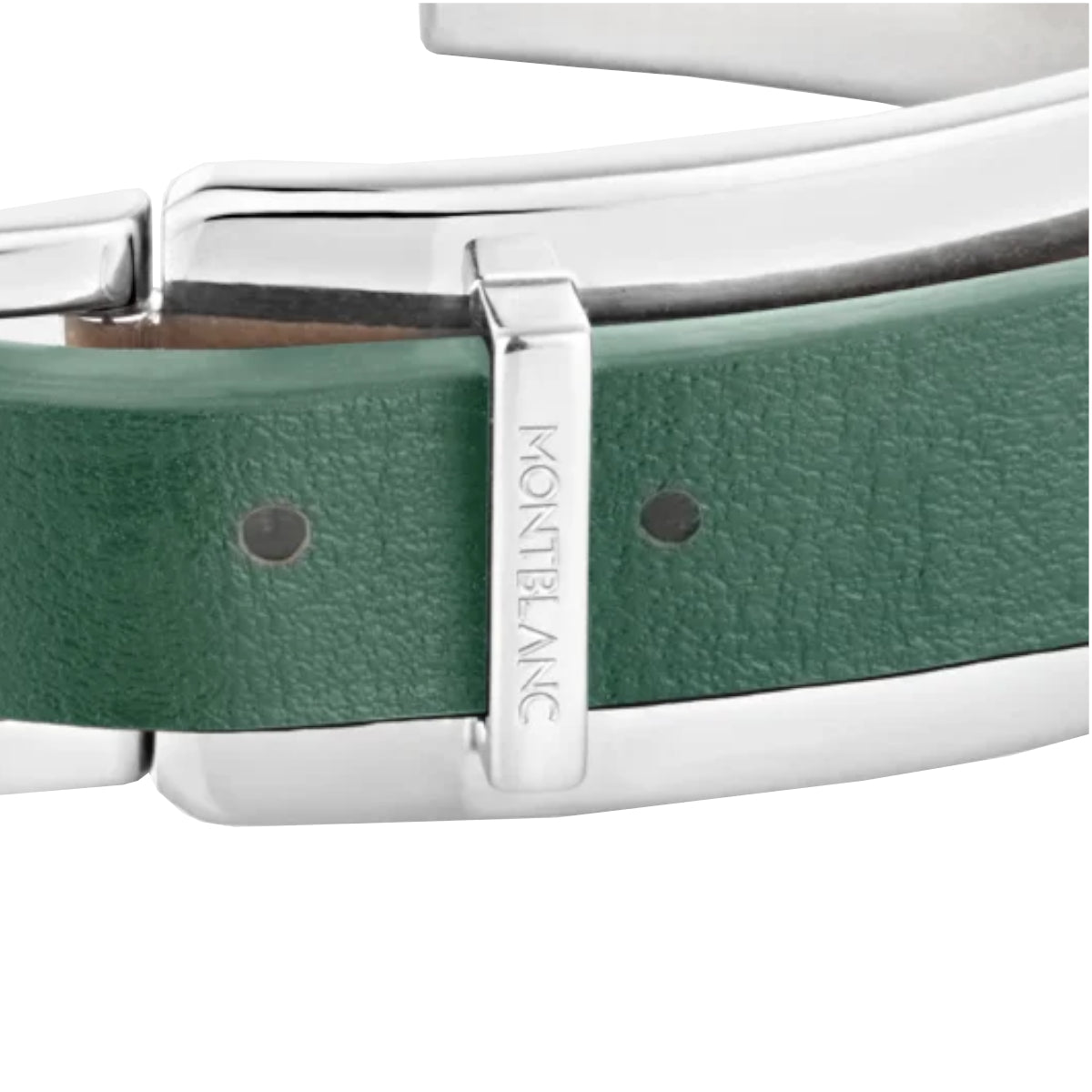 Bracelet hommeMontblancBracelet Montblanc Wrap Me en Acier et en Cuir Gris d'Etain. Taille réglable