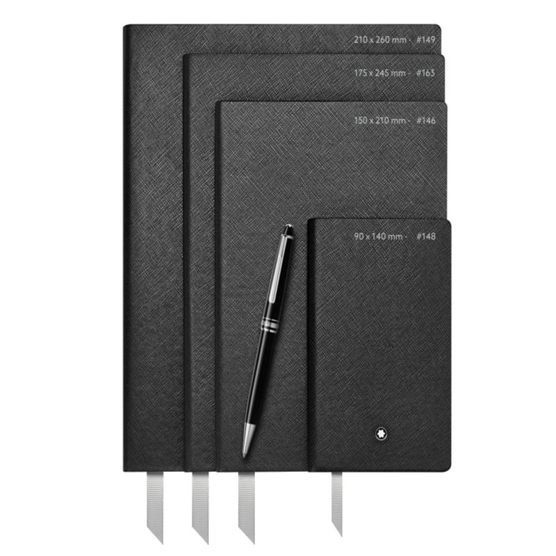 Carnet de noteMontblancCarnet #163, Montblanc Format moyen, rouge , Ligné