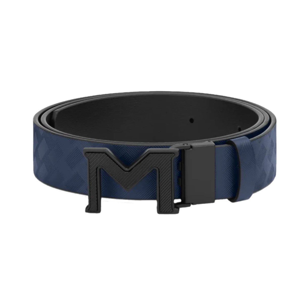 Ceinture hommeMontblancCeinture Réversible À Boucle M Montblanc Extreme 3.0 De 35 Mm En Cuir Bleu/Noir Lisse