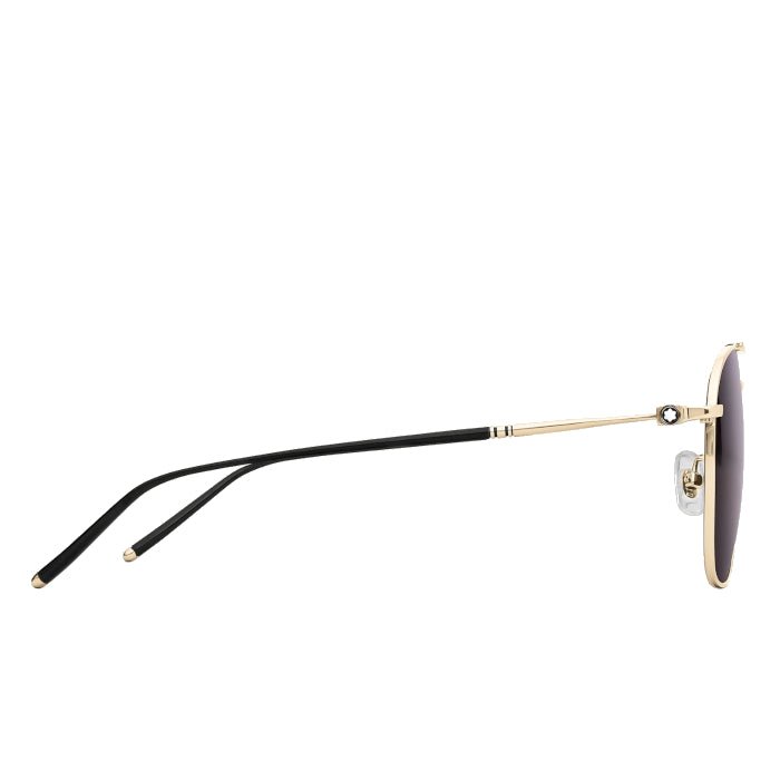 Lunettes de soleilMontblancLunettes de soleil carrée en titane couleur or