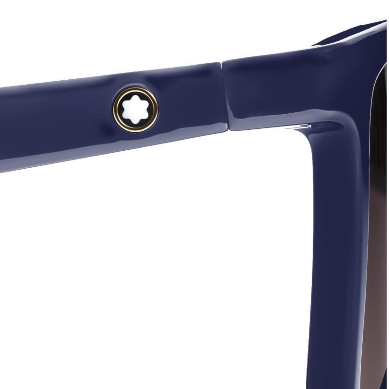 Lunettes de soleilMontblancLunettes de soleil carrées à monture injectée bleu
