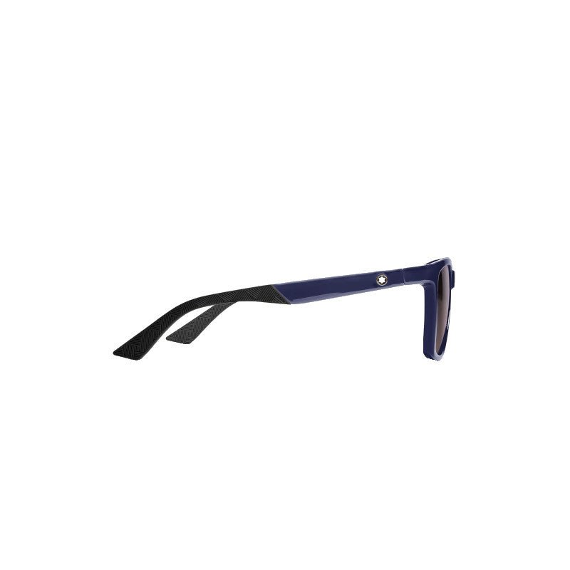 Lunettes de soleilMontblancLunettes de soleil carrées à monture injectée bleu