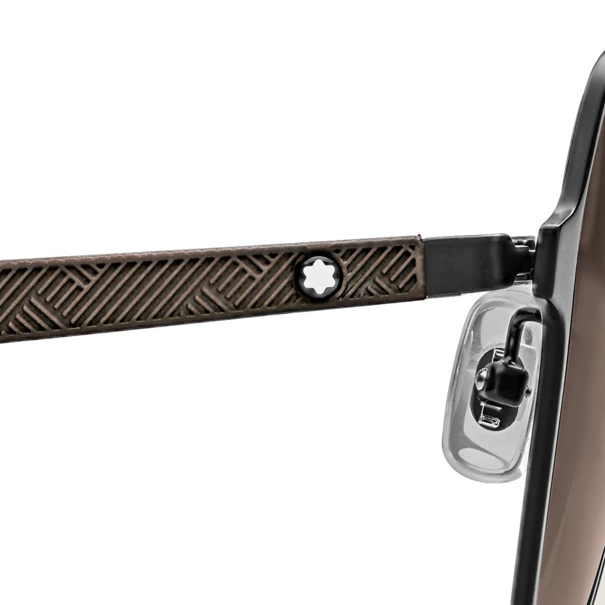 Lunettes de soleilMontblancLunettes de soleil carrées à monture métallique noire