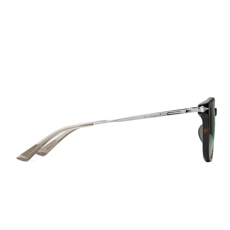 Lunettes de soleilMontblancLunettes de soleil Montblanc rondes à monture en acétate couleur havane