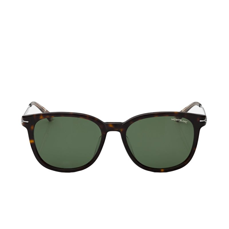 Lunettes de soleilMontblancLunettes de soleil Montblanc rondes à monture en acétate couleur havane