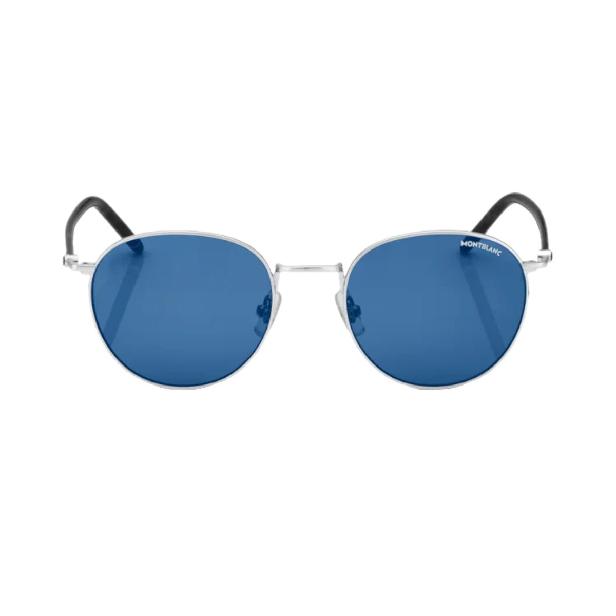 Lunettes de soleilMontblancLunettes de soleil Montblanc rondes à monture métallique Ruthénium