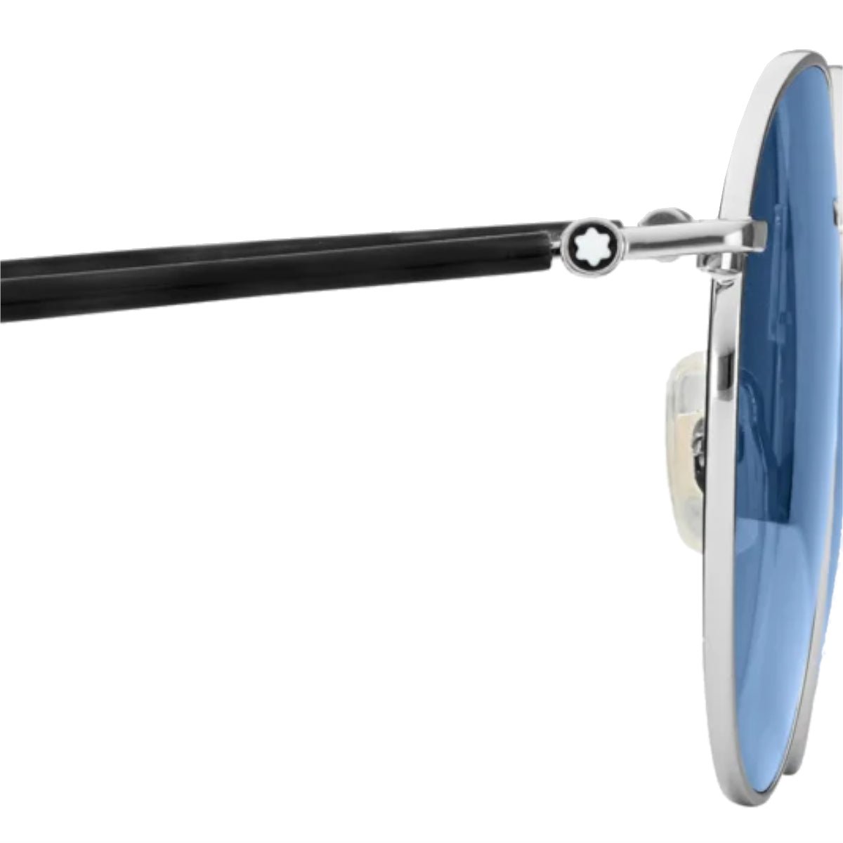 Lunettes de soleilMontblancLunettes de soleil Montblanc rondes à monture métallique Ruthénium