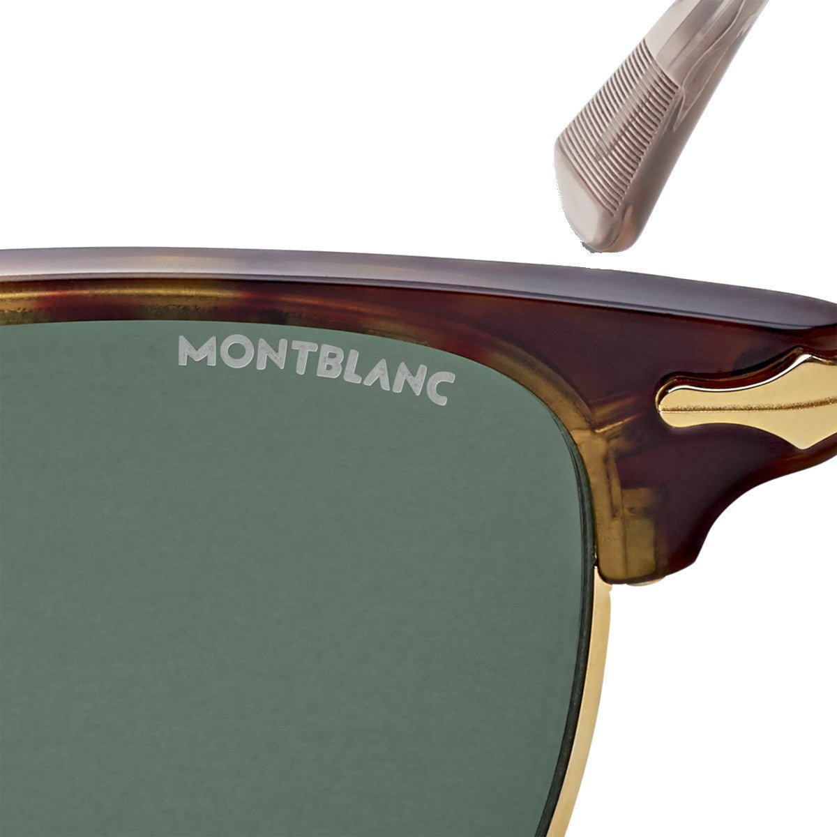 Lunettes de soleilMontblancLunettes de soleil rectangulaires à monture métallique dorée