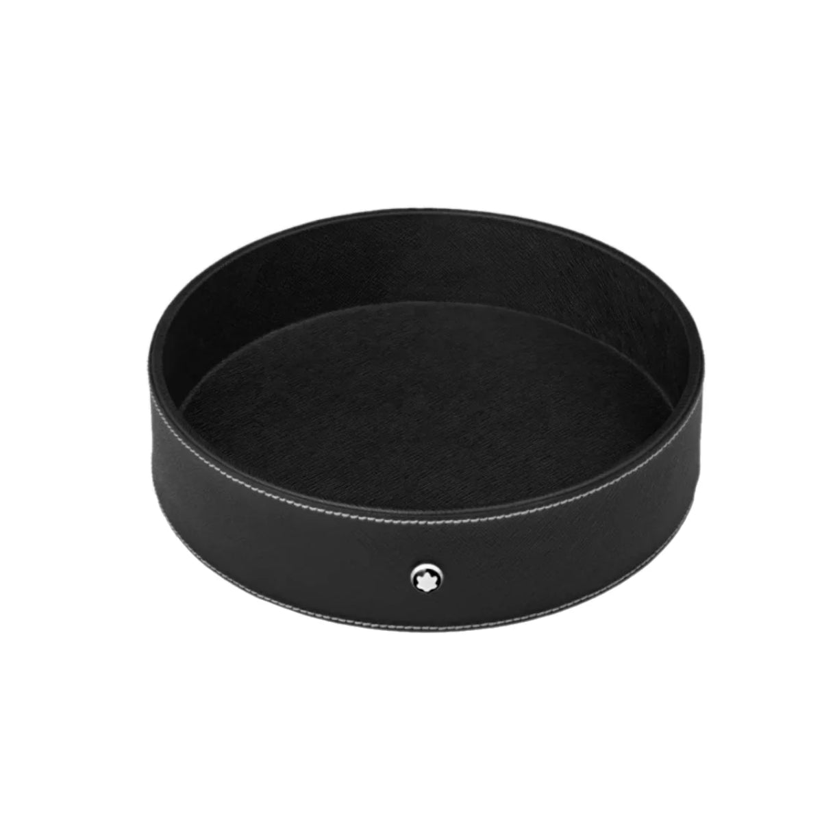 Plateau de bureauMontblancPlateau de bureau rond en cuir noir Montblanc (grand)