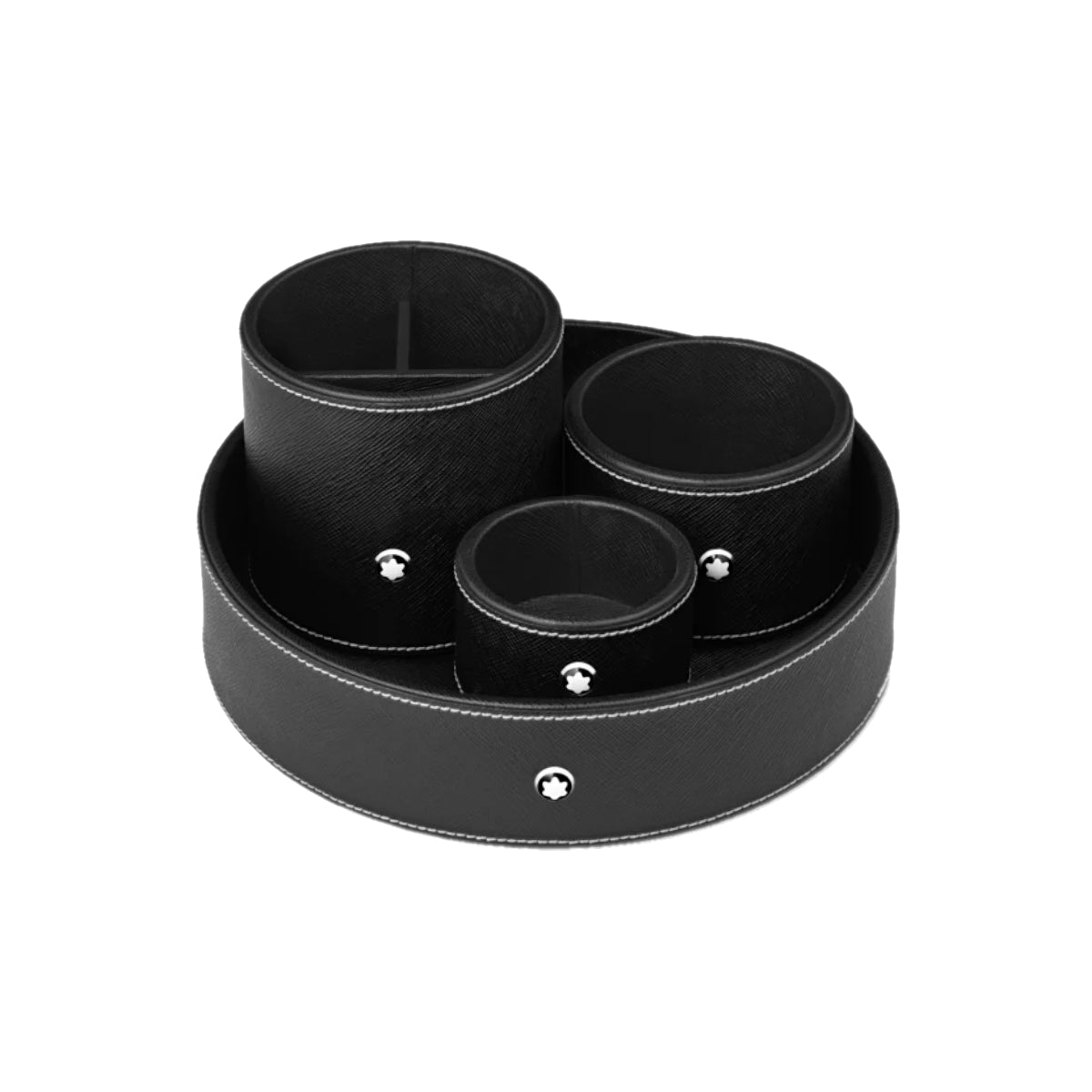 Porte - styloMontblancPorte - stylo rond en cuir noir Montblanc