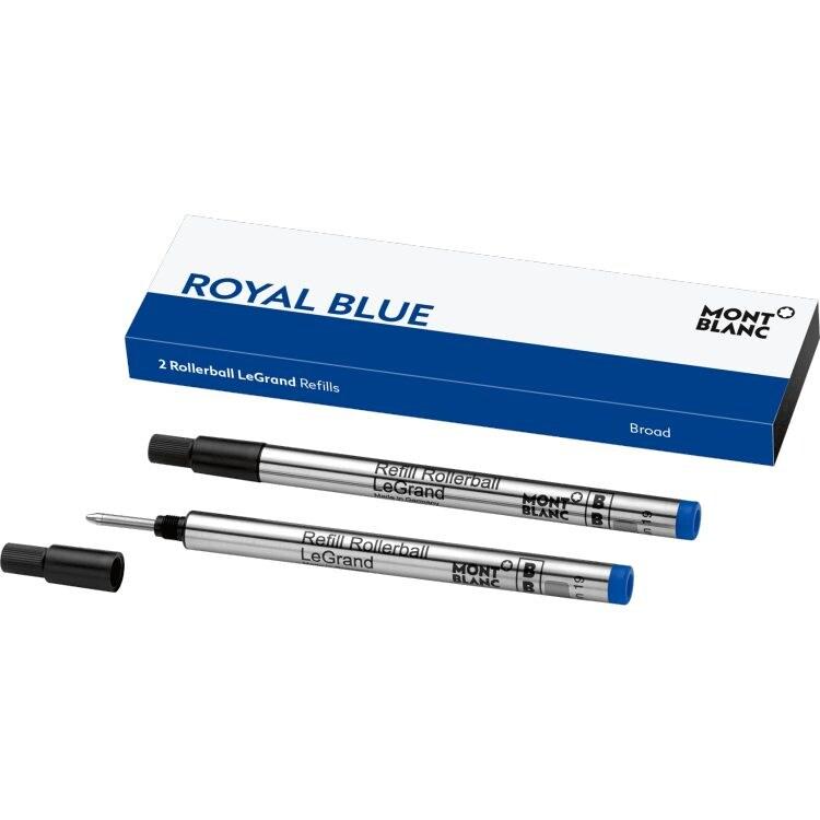 Recharge rollerballMontblanc2 recharges pour Rollerball LeGrand Montblanc (B), Royal Blue