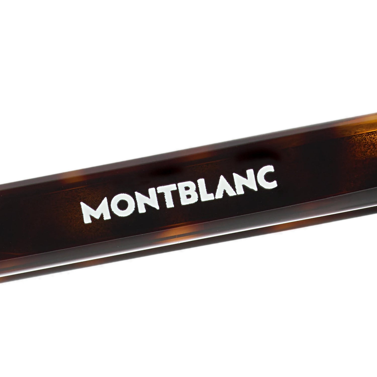 Lunettes de soleilMontblancLunettes de soleil Montblanc rectangulaire à monture en acétate Havane