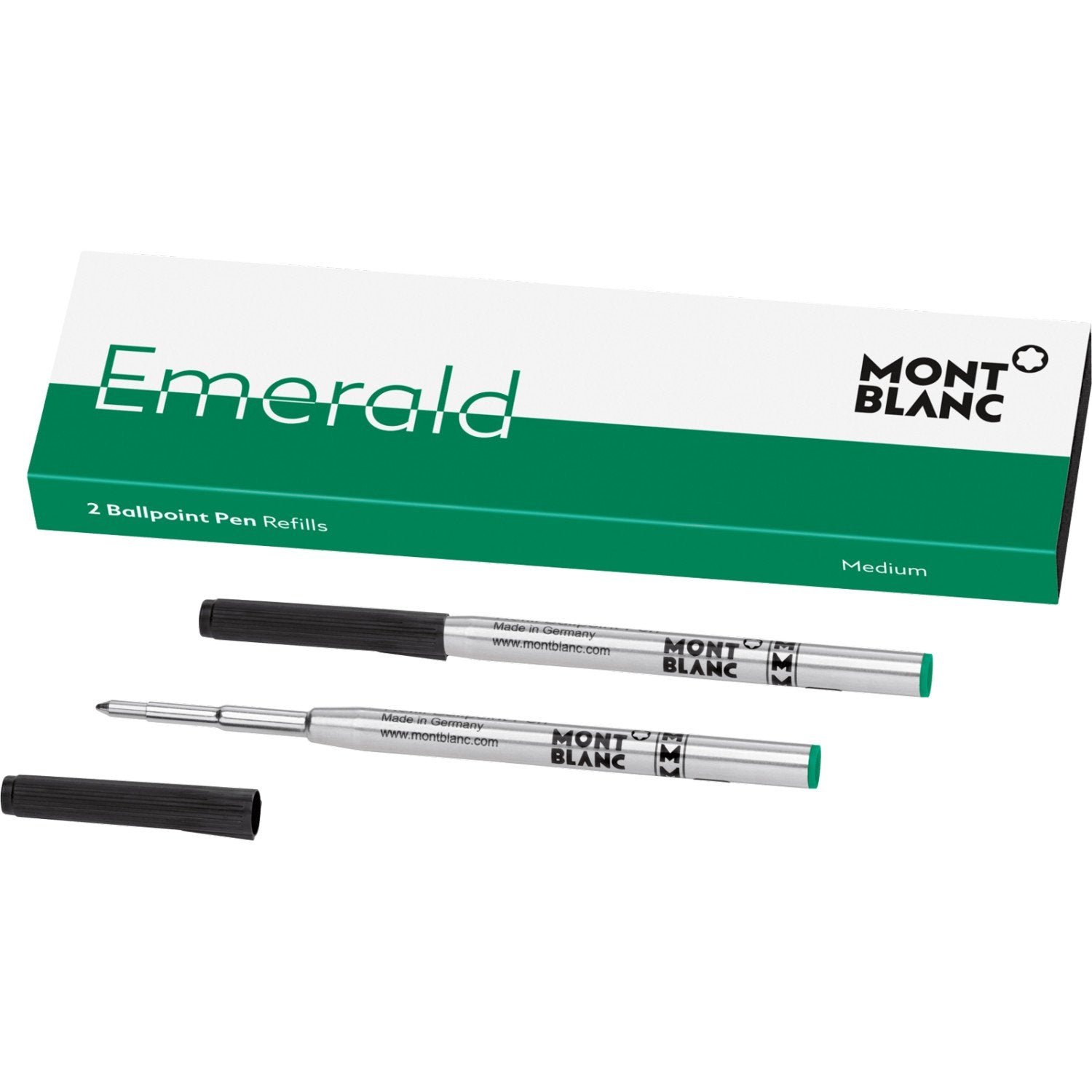 Recharge stylo billeMontblanc2 recharges pour stylo bille (M) Emerald Green