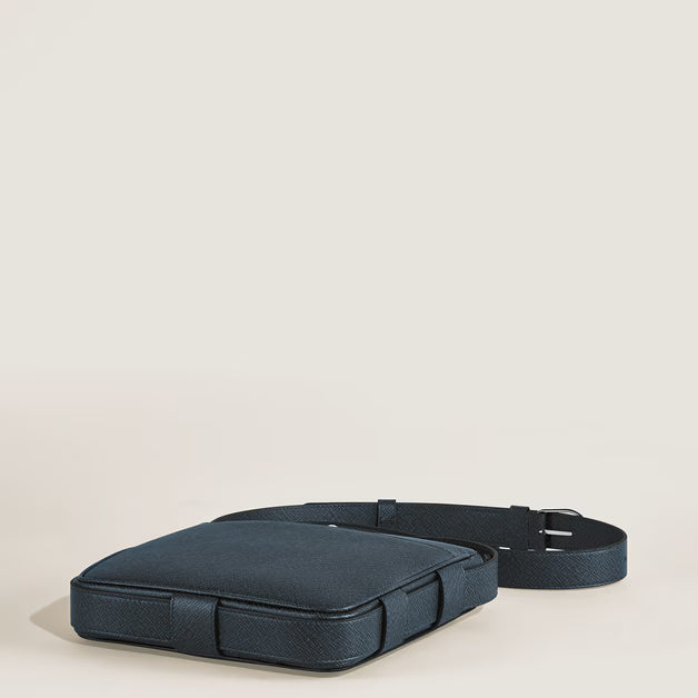 Sac Messenger Vertical en Cuir Sartorial