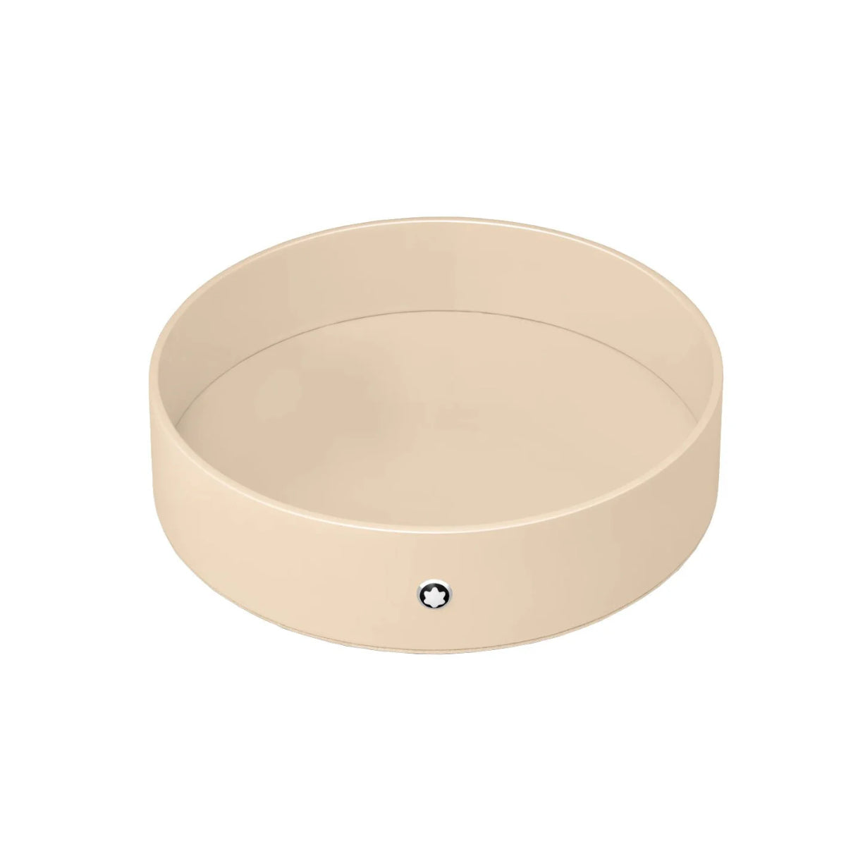 Plateau de bureau rond laqué en teinte ivoire Montblanc (grand)