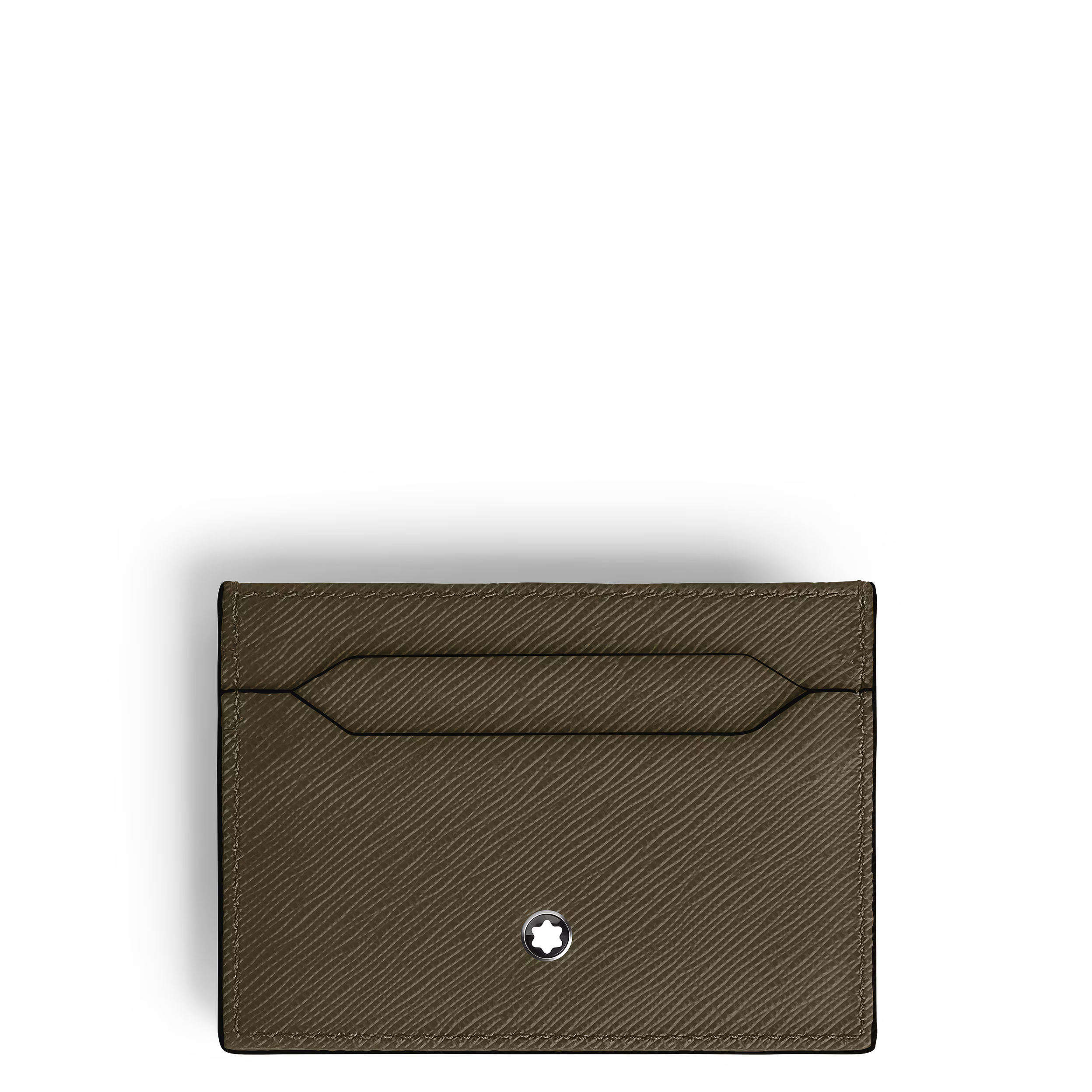 Porte-cartes 5cc en Cuir Sartorial Kaki