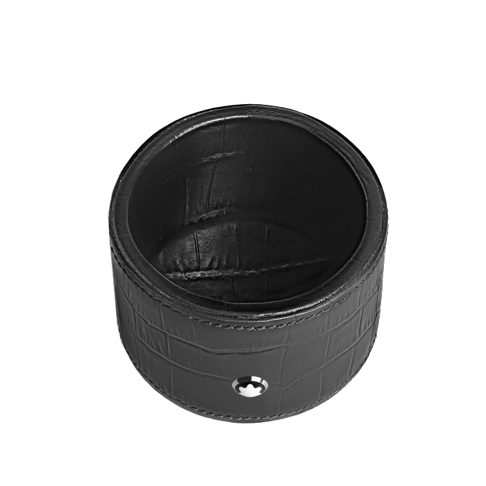 Accessoire de bureauMontblancPlateau de bureau Montblanc rond moyen format en cuir embossé croco