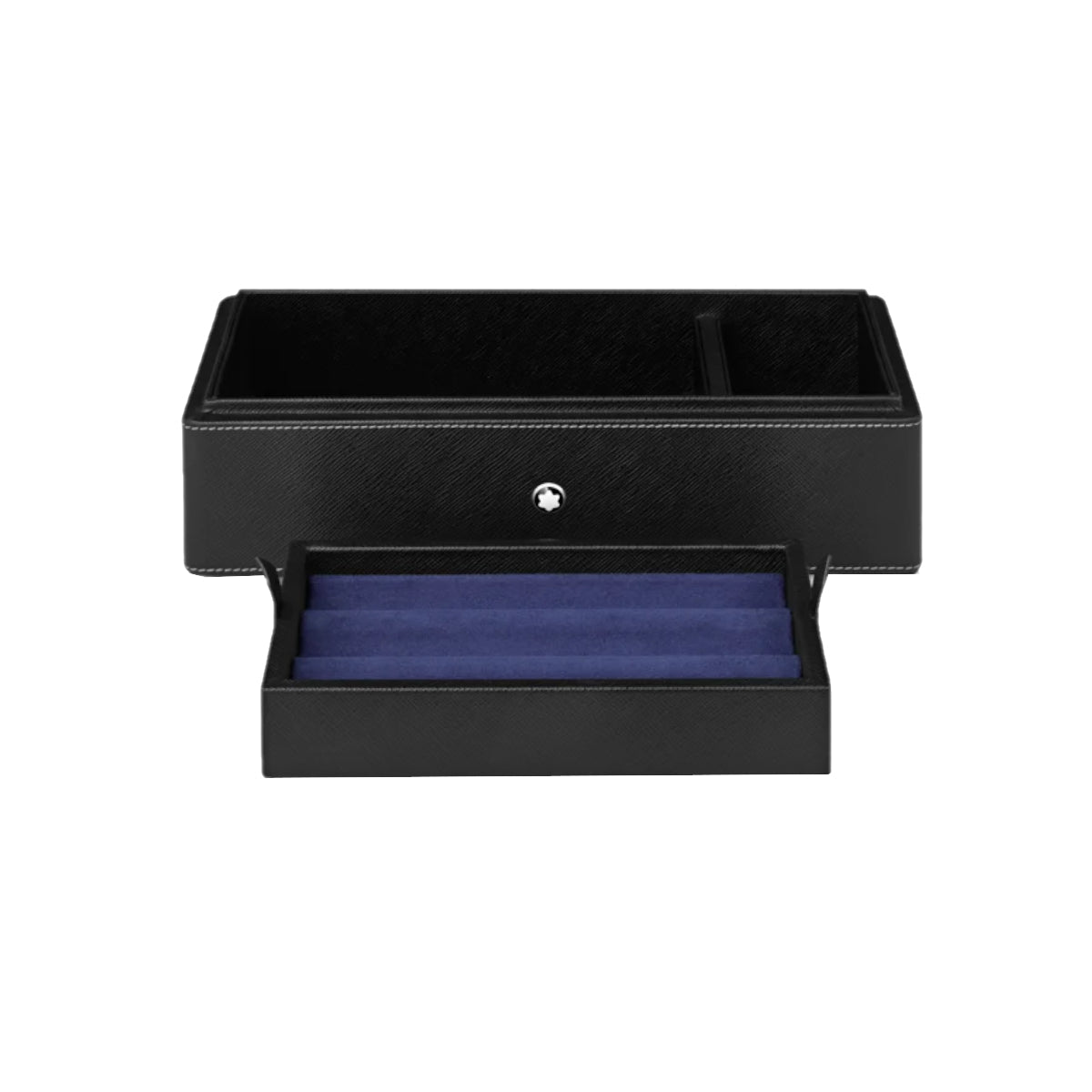 Boîte de bureauMontblancBoîte de bureau en cuir pour trois instruments d’écriture et un encrier Montblanc