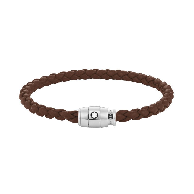 Bracelet hommeMontblancBracelet medium, cuir souple, Marron fauveS