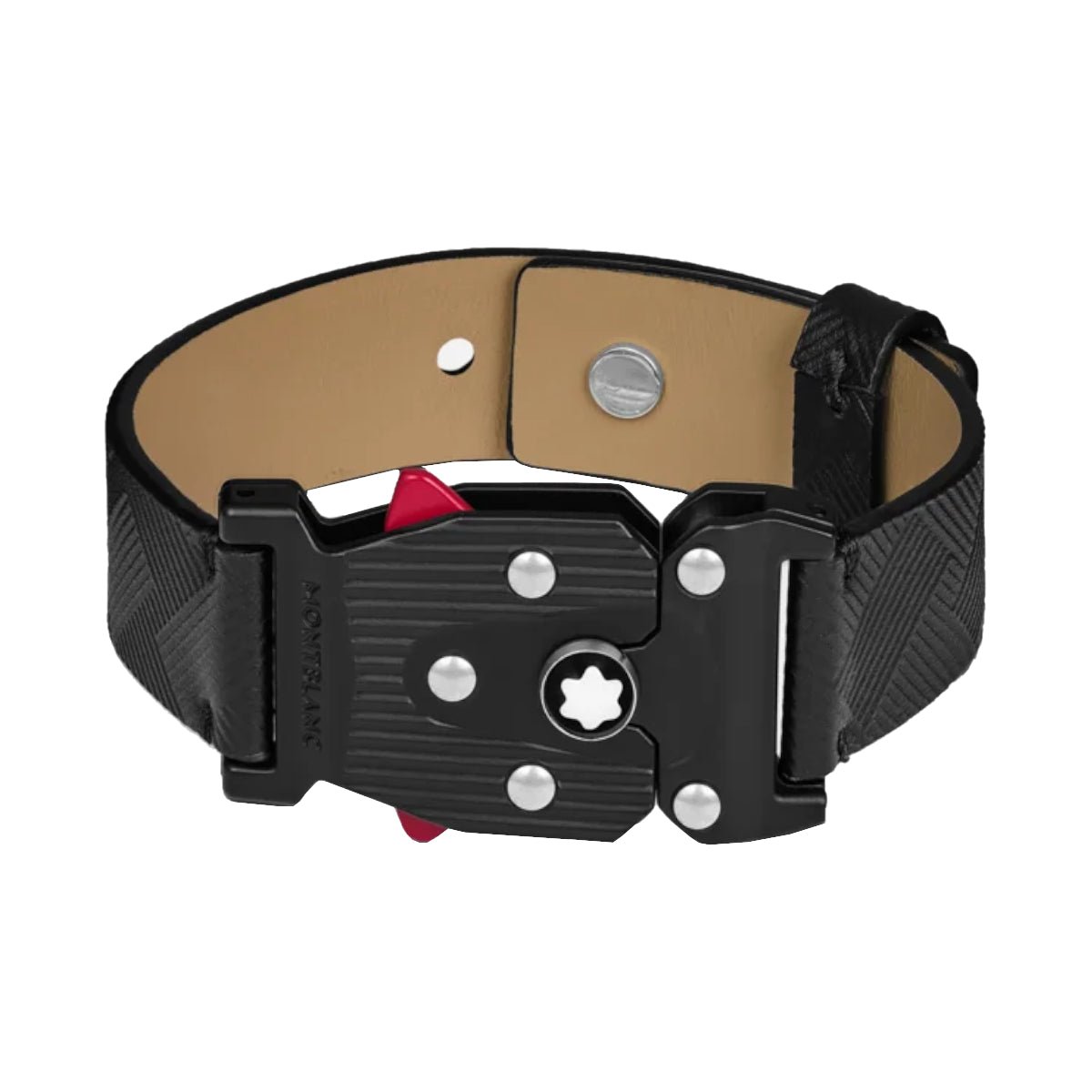 Bracelet hommeMontblancBracelet noir avec boucle en acier collection Montblanc Extreme 3.0