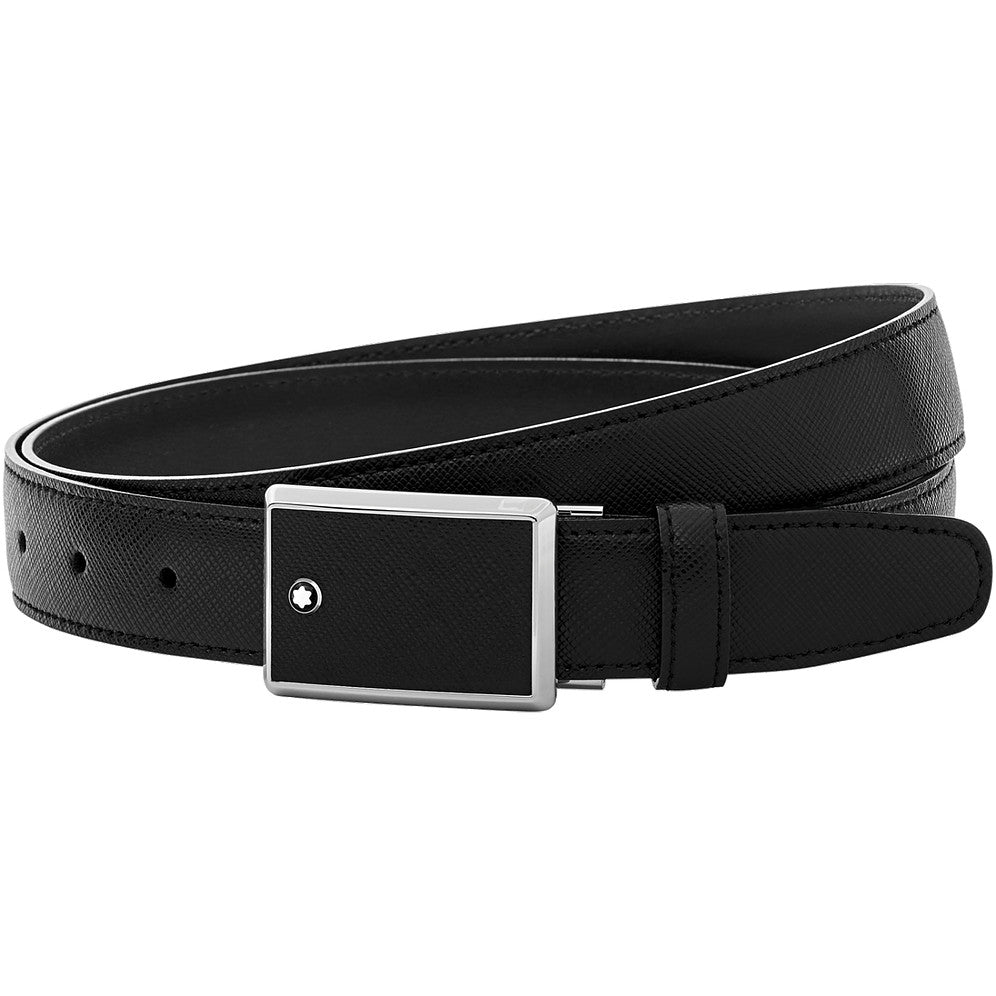 Ceinture hommeMontblancCeinture affaires noire à couper selon la taille