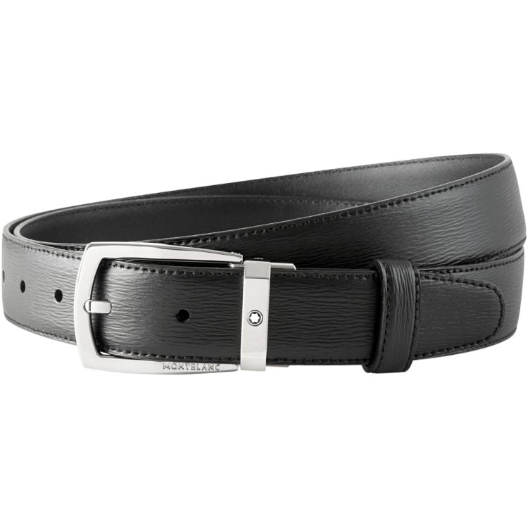 Ceinture hommeMontblancCeinture affaires noire à couper selon la taille