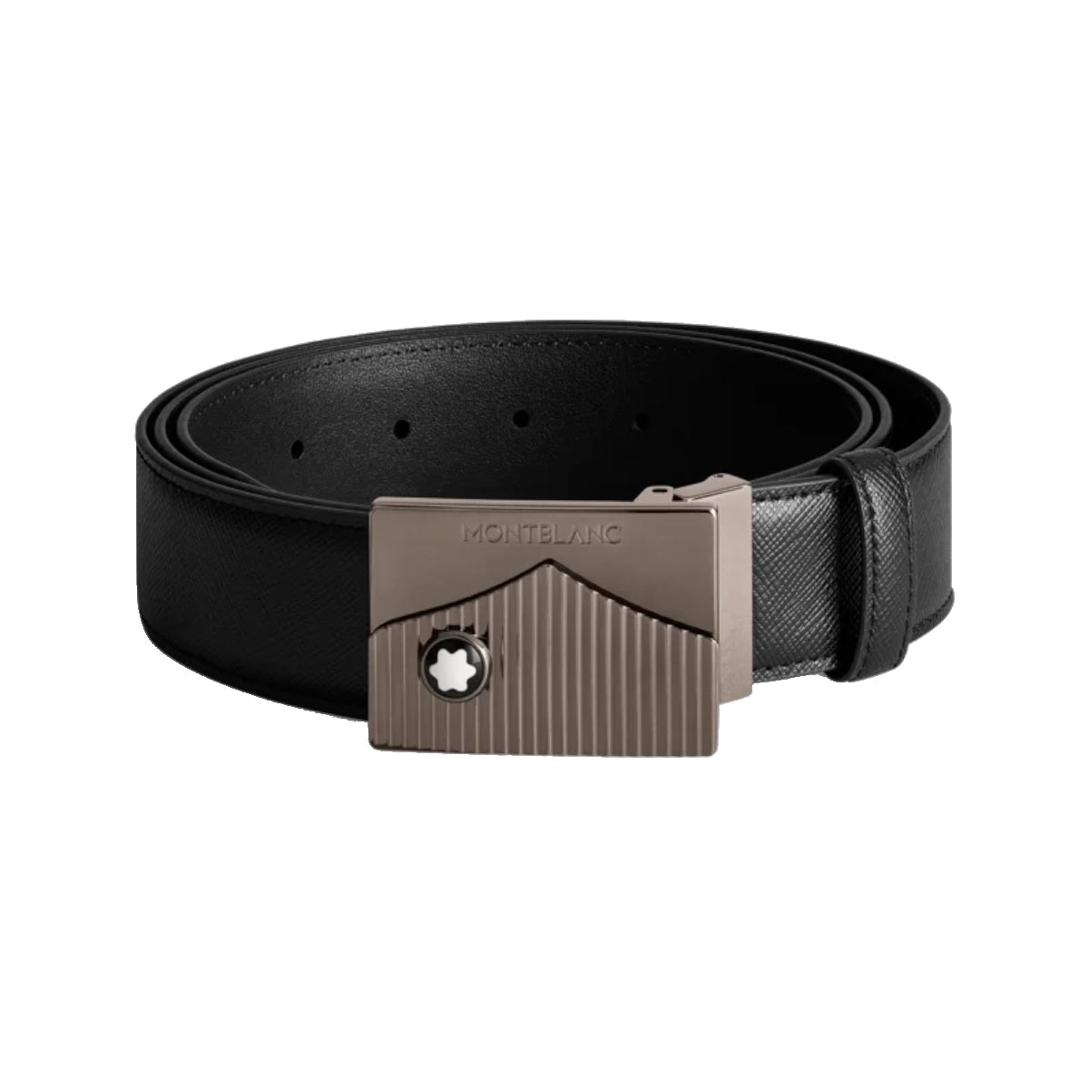 Ceinture hommeMontblancCeinture en cuir noir de 35 mm