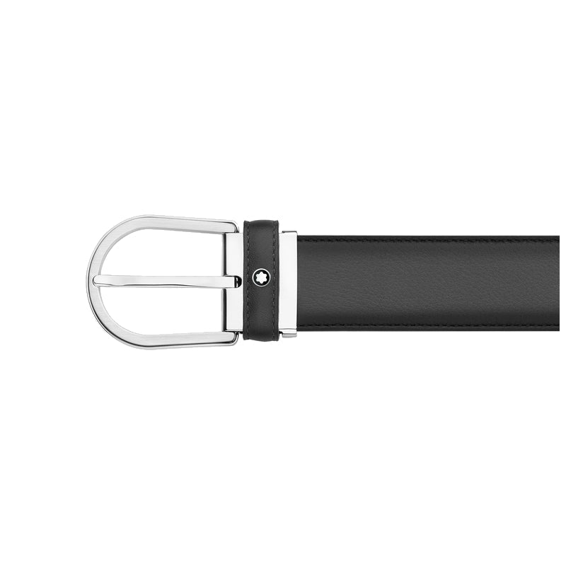 Ceinture hommeMontblancCeinture Montblanc à boucle fer à cheval de 35 mm en cuir
