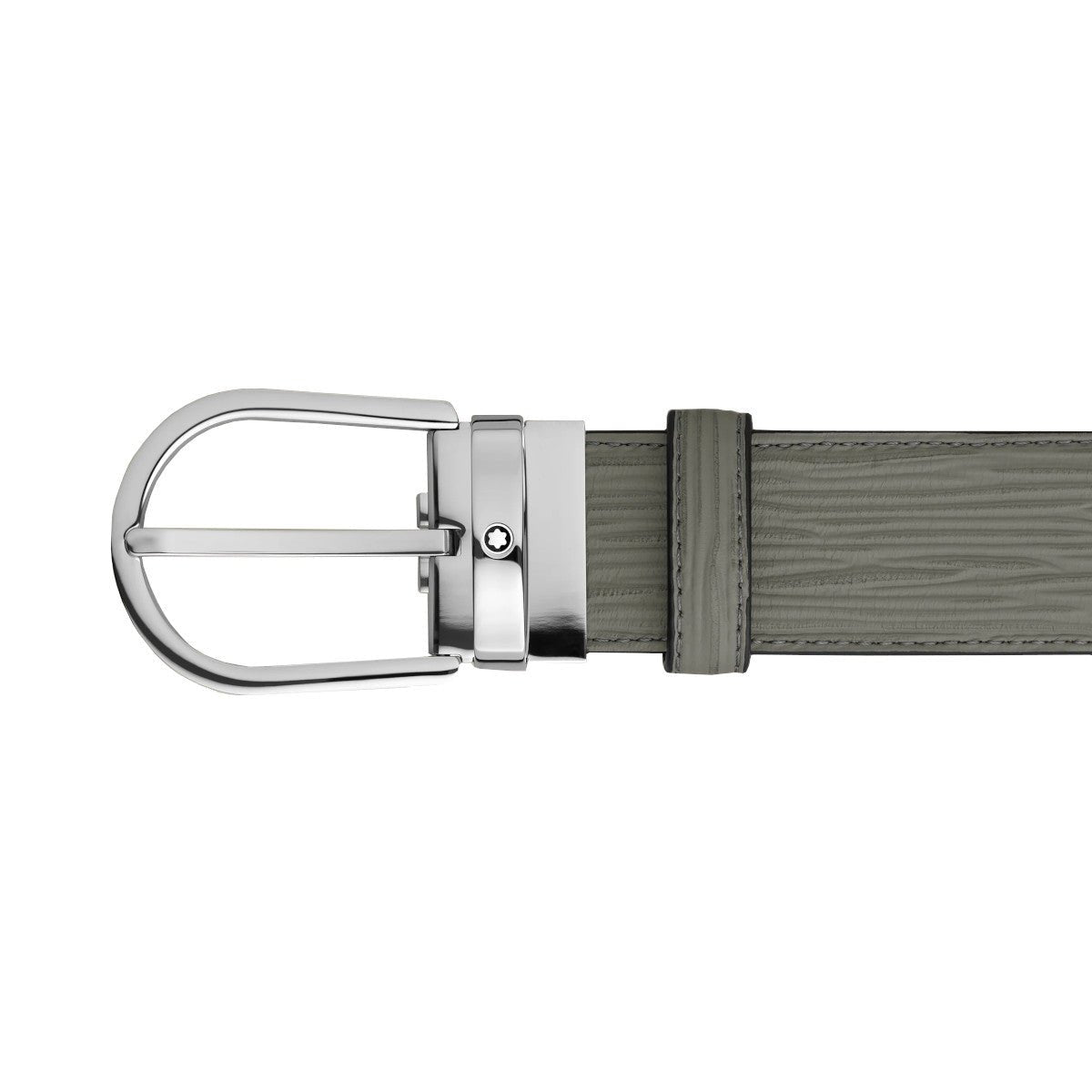 Ceinture hommeMontblancCeinture Montblanc à boucle fer à cheval de 35 mm en cuir gris moyen