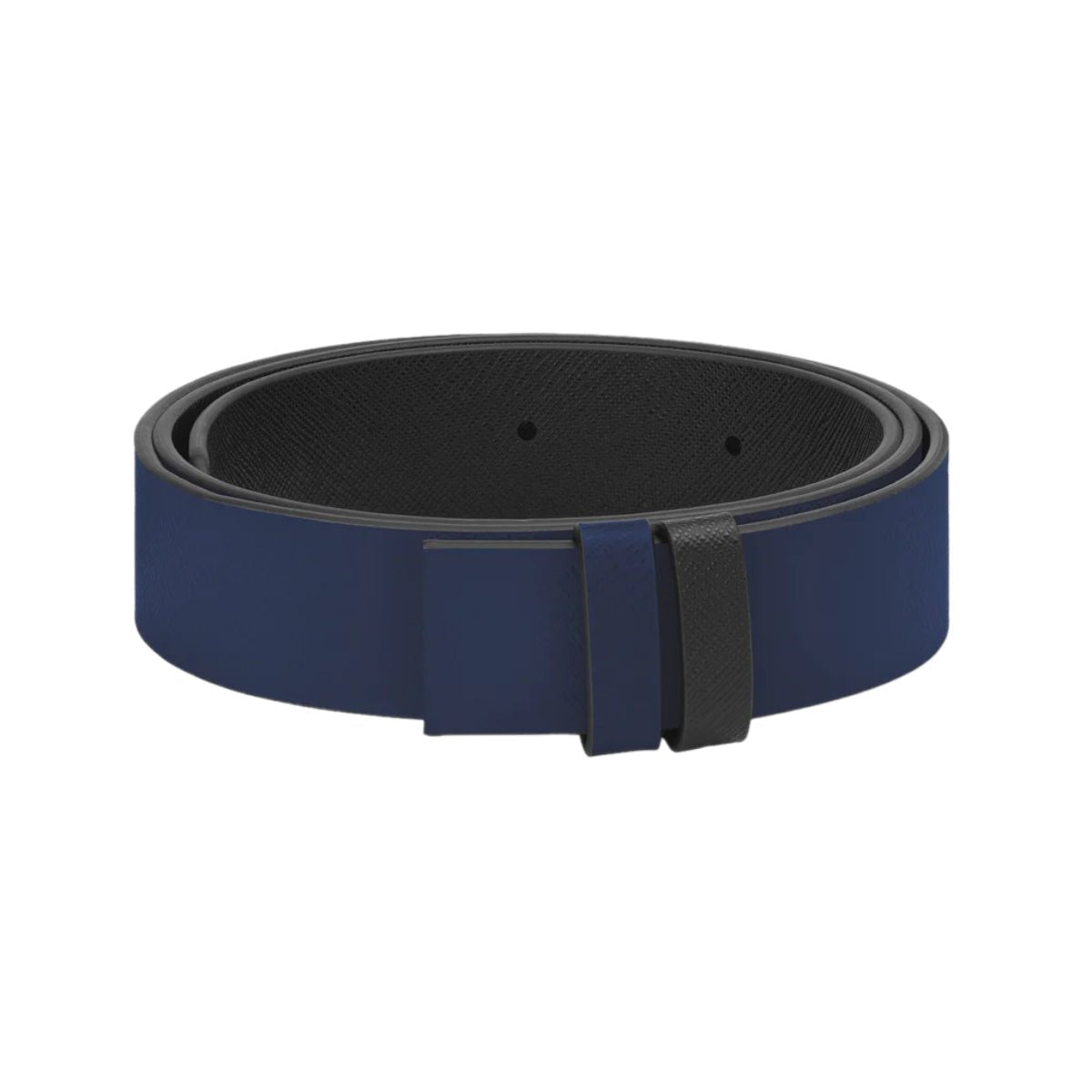 Ceinture hommeMontblancCeinture Réversible Montblanc en Cuir Saffiano Imprimé Bleu/Noir