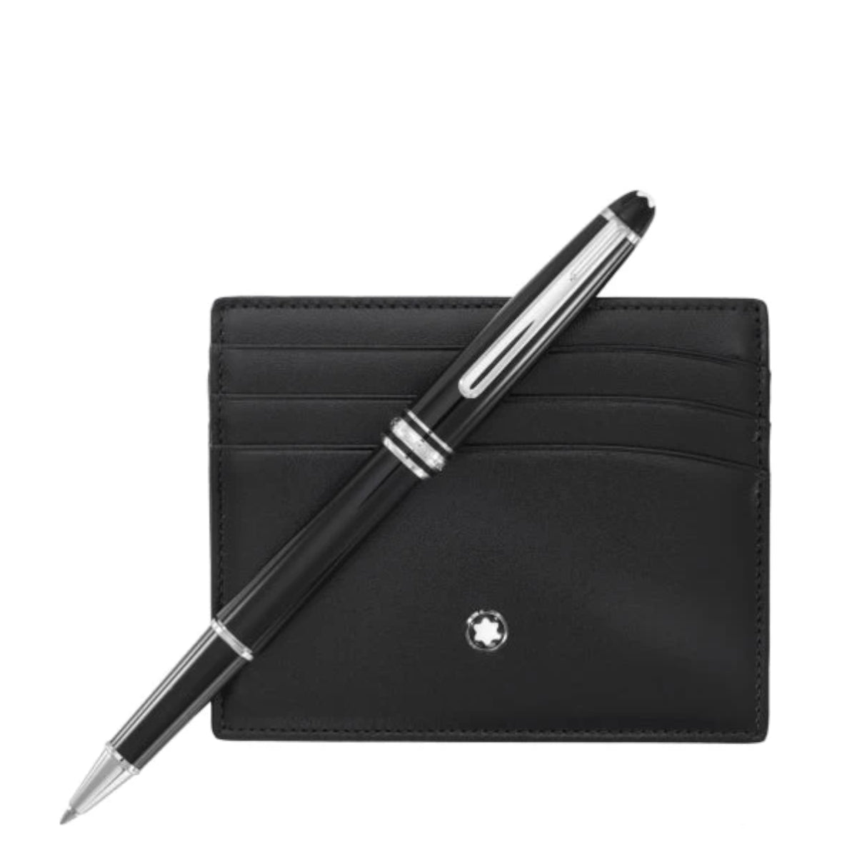 Coffret cadeauMontblancCoffret avec Rollerball Montblanc Meisterstück Platinum Line Classique et porte - cartes 6cc noir