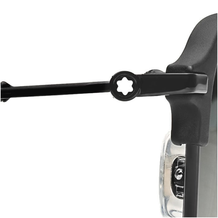 Lunettes de soleilMontblancLunettes de soleil Montblanc rectangulaires à monture en métal noire