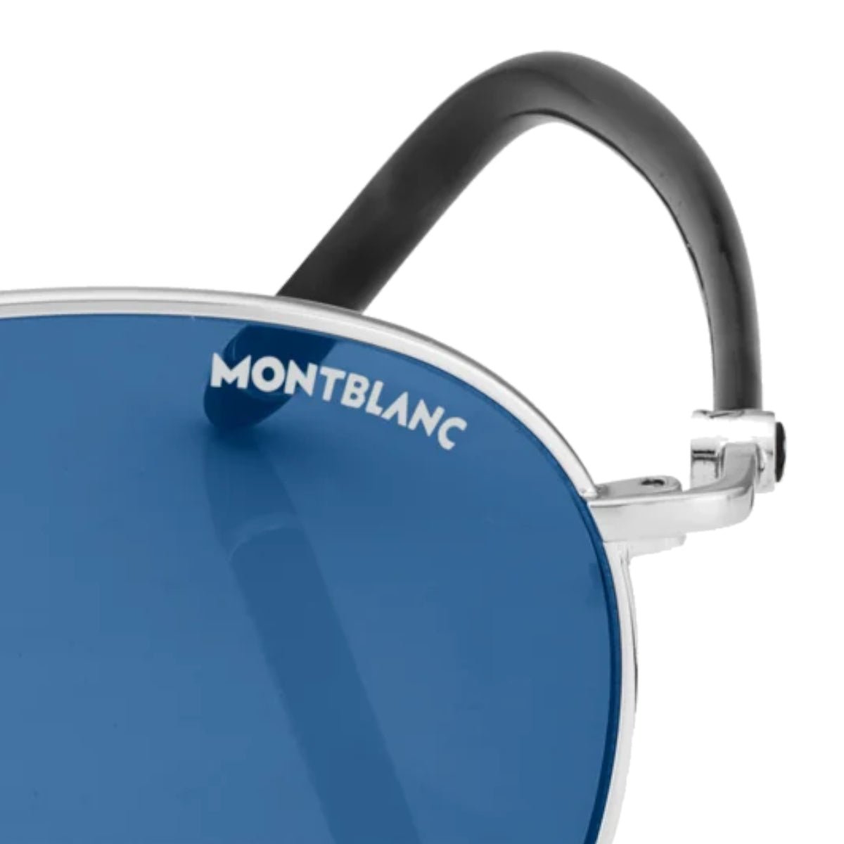 Lunettes de soleilMontblancLunettes de soleil Montblanc rondes à monture métallique Ruthénium