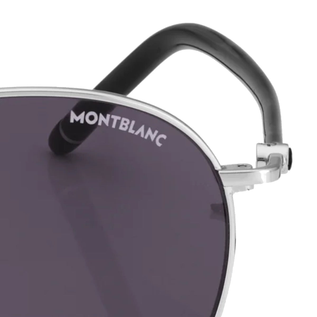 Lunettes de soleilMontblancLunettes de soleil Montblanc rondes avec monture en métal argenté