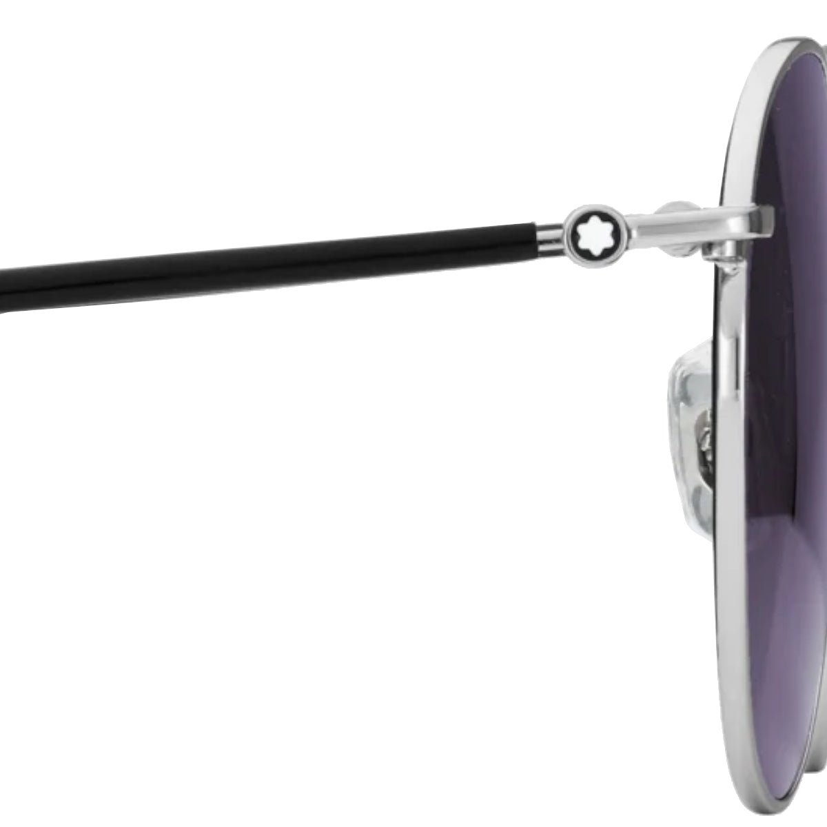 Lunettes de soleilMontblancLunettes de soleil Montblanc rondes avec monture en métal argenté