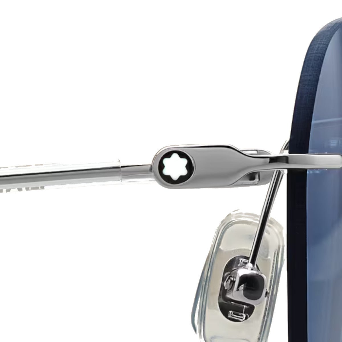 Lunettes de soleilMontblancLunettes de soleil rondes à monture métallique argentée