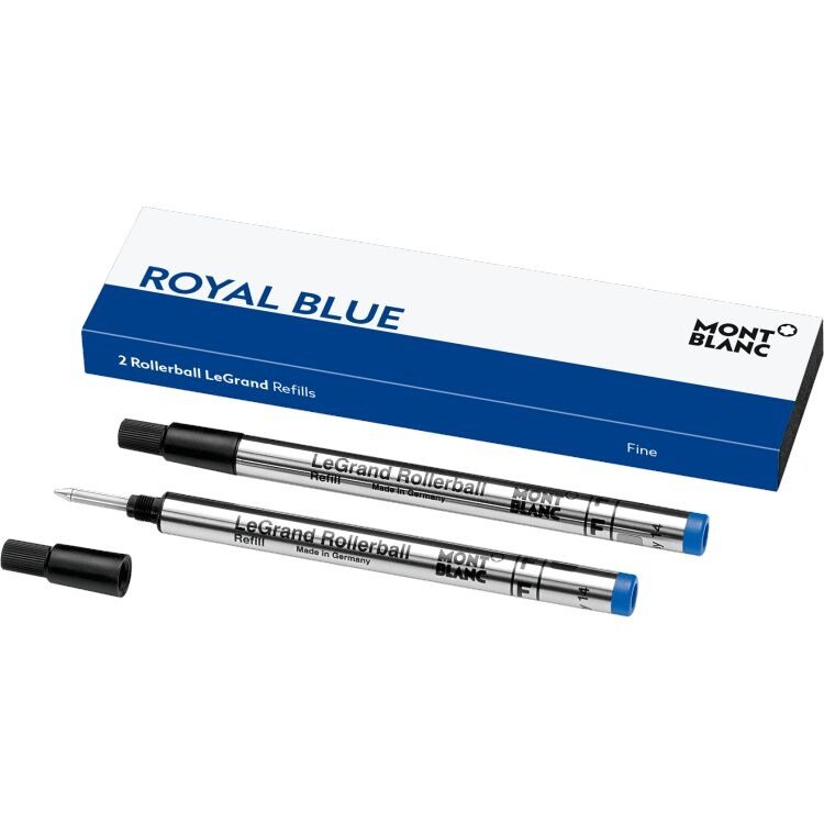 Recharge rollerballMontblanc2 recharges pour Rollerball LeGrand Montblanc (F), Royal Blue