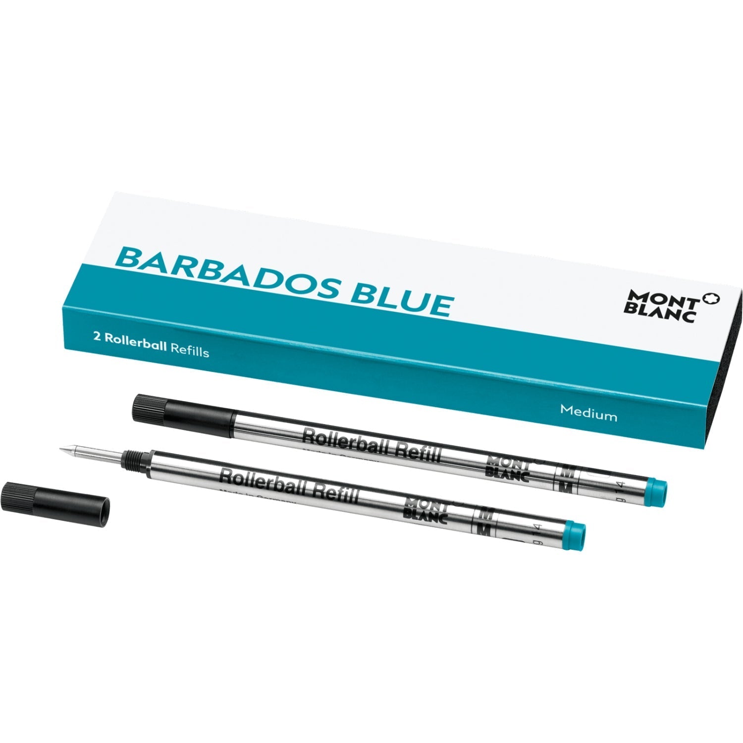 Recharge rollerballMontblanc2 recharges pour rollerball Montblanc (M) Barbados Blue