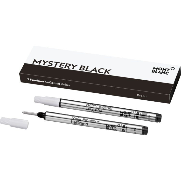 Recharges pour feutre finMontblanc2 Recharges (B) pour Feutre Fin Montblanc LeGrand, Mystery Black