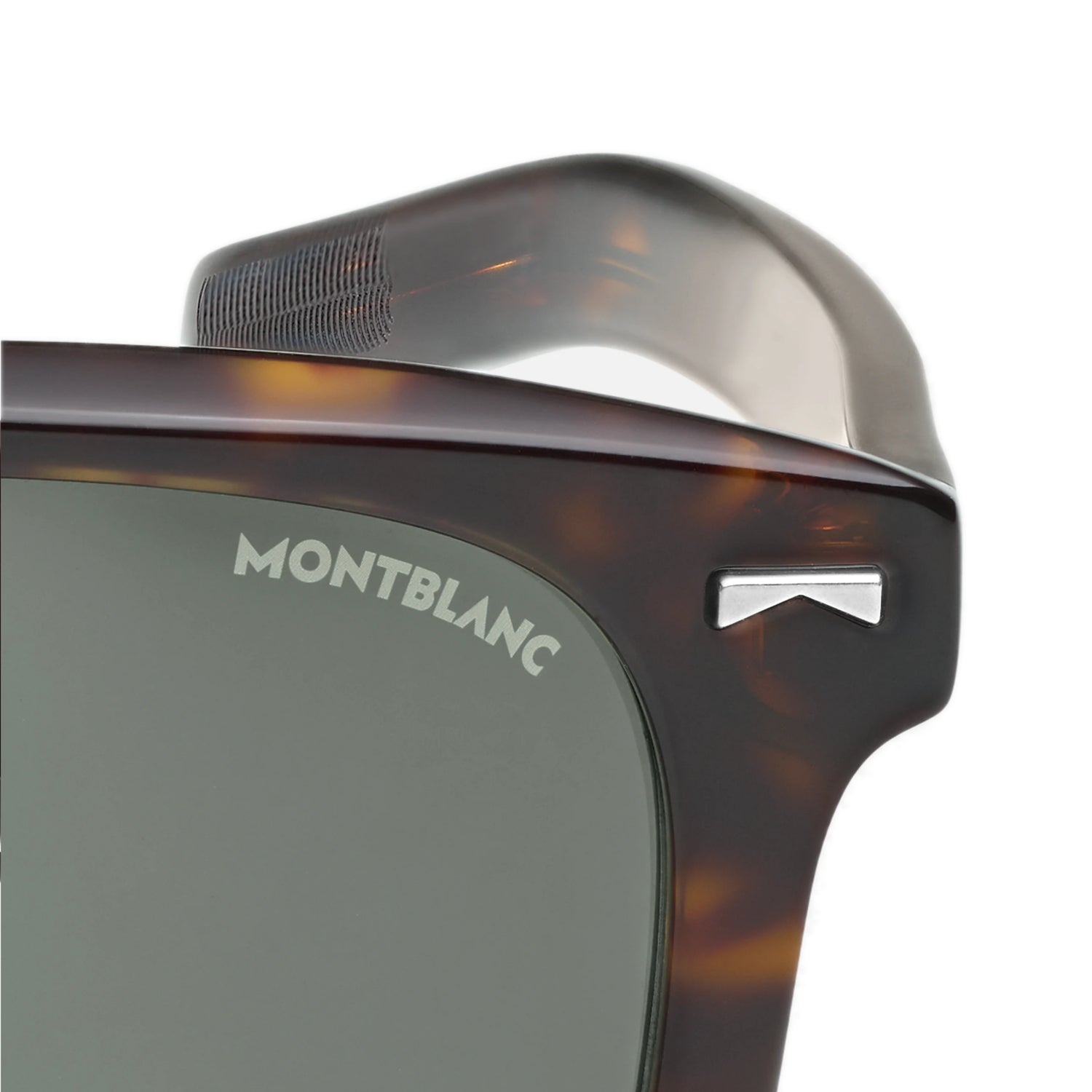 Lunettes de soleilMontblancLunettes de soleil Montblanc rectangulaire à monture en acétate Havane