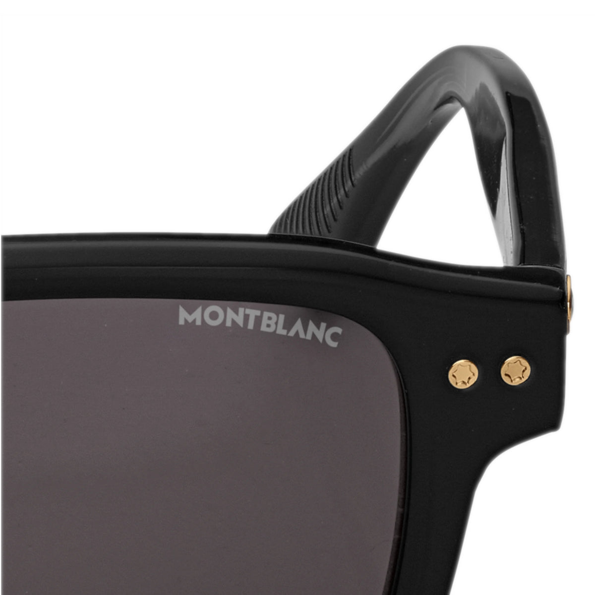 Lunettes de soleilMontblancLunettes de soleil Montblanc rectangulaires à monture en acétate noire