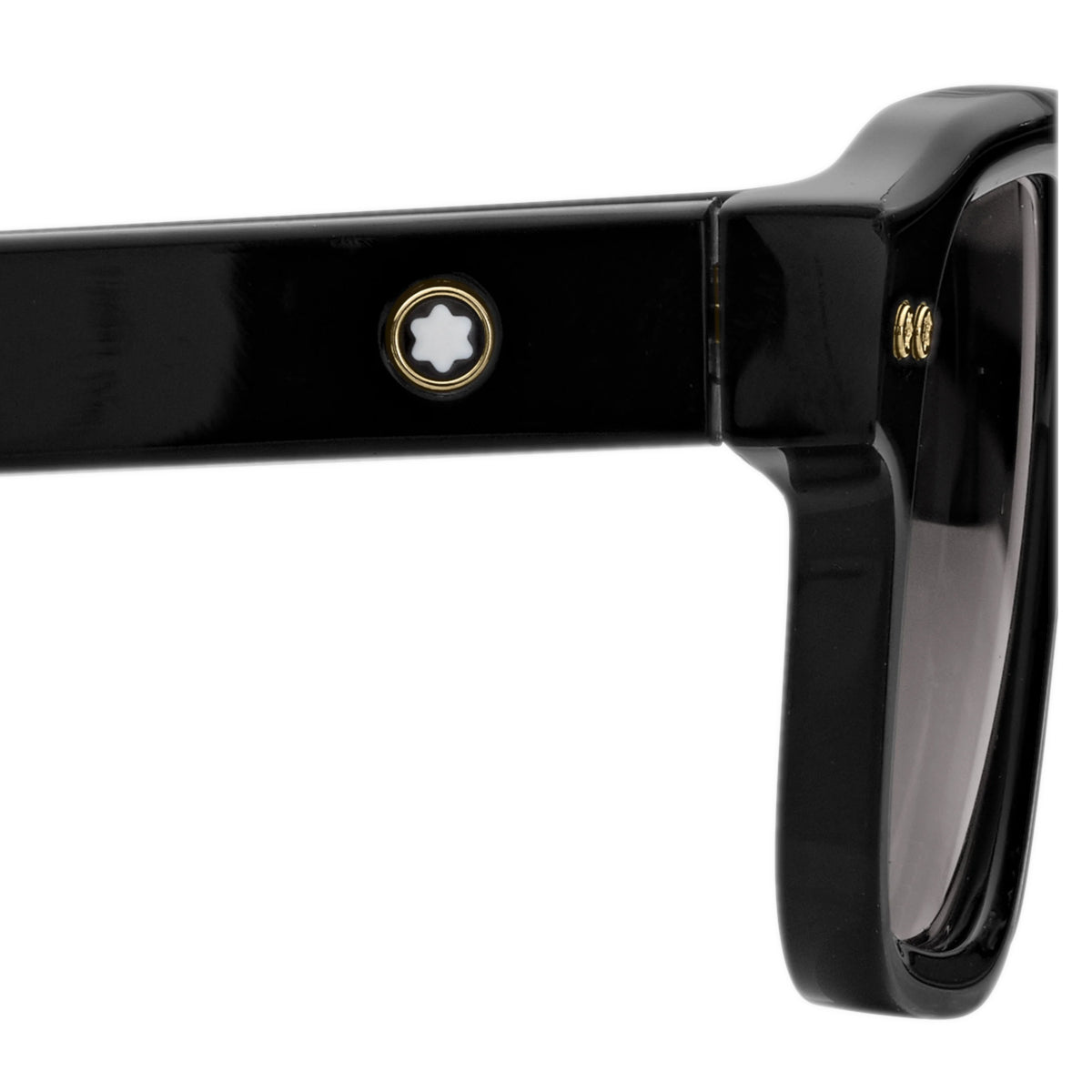 Lunettes de soleilMontblancLunettes de soleil Montblanc rectangulaires à monture en acétate noire