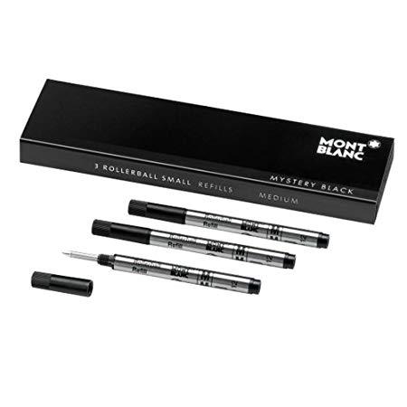 Recharge rollerballMontblanc3 Recharges pour rollerball petit modele Montblanc (M) Mystery Black