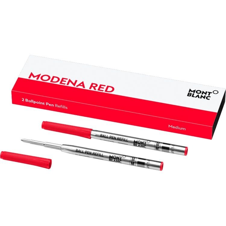 Recharge stylo billeMontblanc2 recharges pour stylo bille Montblanc (M), Modena Red
